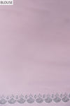 Mauve Georgette Saree With Unstitched Blouse