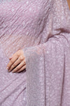 Mauve Georgette Saree With Unstitched Blouse