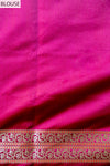 Garnet Banarasi Silk Saree With Unstitched Blouse