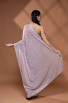 Mauve Georgette Saree With Unstitched Blouse