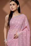 Gajari Georgette Saree With Unstitched Blouse