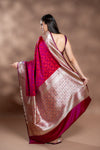 Rani Banarasi Silk Saree With Unstitched Blouse
