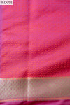 Rani Banarasi Silk Saree With Unstitched Blouse