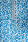 Sky Blue Cotton Unstitched Salwar Suit With Cotton Dupatta
