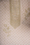 Tussar Pista Cotton Unstitched Salwar Suit With Cotton Dupatta