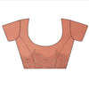 Peach Georgette Saree With Unstitched Blouse