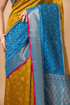 Wrapped in Elegance Pista South Indian Silk Saree And Woven Zari Border With Unstitched Blouse