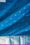 Wrapped in Elegance Pista South Indian Silk Saree And Woven Zari Border With Unstitched Blouse