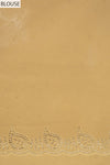 Off White Georgette Saree With Unstitched Blouse