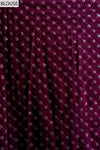 Regal And Radiant Garnet Organza Floral Saree With Unstitched Blouse
