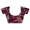 Regal And Radiant Garnet Georgette Floral Saree With Unstitched Blouse