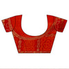 Mango Gold Rani Cotton Embroidered Saree With Unstitched Blouse