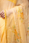 Peach Chiffon Saree With Unstitched Blouse