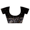 Bold Statement Black Georgette Saree With Unstitched Blouse