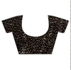 Bold Statement Black Georgette Floral Saree With Unstitched Blouse