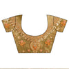 Pista Organza Embroidered Saree With Unstitched Blouse
