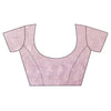 Delicate And Dreamy Mauve Organza Saree With Unstitched Blouse