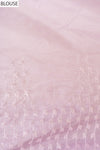Delicate And Dreamy Mauve Organza Saree With Unstitched Blouse