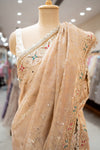 RECEPTION Tussar Georgette Saree With Unstitched Blouse