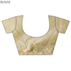 Wrapped in Elegance Pista Organza Saree And Woven Zari Border With Unstitched Blouse