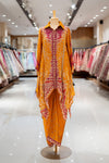 HALDI Mustard Crepe Readymade Suit With Pant