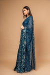 Statement Look Peacock Georgette Saree With Unstitched Blouse