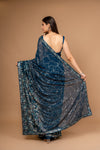 Statement Look Peacock Georgette Saree With Unstitched Blouse
