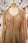 WEDDING Peach Net Lehenga Set And Net Dupatta With Readymade Blouse