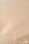Timeless Beauty Tussar Organza Saree And Woven Zari Border With Unstitched Blouse