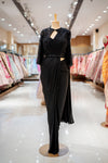 COCKTAIL Black Lycra Readymade Designer Saree with Readymade Blouse