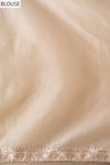 Timeless Beauty Tussar Organza Saree And Woven Zari Border With Unstitched Blouse