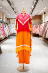 HALDI Rani Mustard Cotton Readymade Suit And Pant