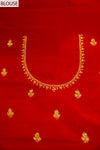 Heritage Heirloom Maroon Organza With Unstitched Blouse