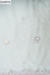 Grey Muslin Unstitched Suit Salwar With Chiffon Dupatta