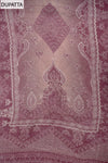 Garnet Crepe Unstitched Salwar Suit With Chinon Dupatta
