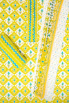 Mustard Digital Printed Cotton Unstitched Salwar Suit With Cotton Dupatta
