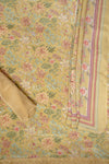 Pista Crepe Unstitched Salwar Suit With Crepe Dupatta