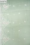 Olive Muslin Unstitched Salwar Suit With Muslin Dupatta