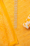 Mustard Cotton Unstitched Salwar Suit With Cotton Dupatta