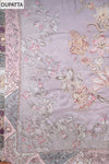Mauve Crepe Unstitched Salwar Suit With Crepe Dupatta