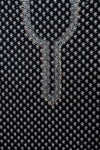 Black Cotton Unstitched Salwar Suit With Cotton Dupatta