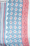 Blue Grey Digital Printed Cotton Unstitched Salwar Suit With Cotton Dupatta