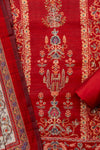 Maroon Muslin Crepe Unstitched Salwar Suit With Muslin Crepe Dupatta