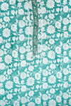 Mint Green Cotton Unstitched Salwar Suit With Cotton Dupatta