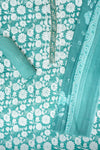 Mint Green Cotton Unstitched Salwar Suit With Cotton Dupatta