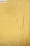 Mustard Muslin Unstitched Salwar Suit With Muslin Dupatta