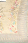 Tussar Crepe Unstitched Salwar Suit With Georgette Dupatta