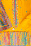 Mustard Dola Unstitched Salwar Suit With Dola Dupatta