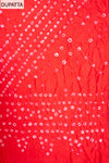 Maroon Dola Unstitched Salwar Suit With Dola Dupatta
