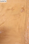 Tussar Organza Unstitched Salwar Suit With Chiffon Dupatta
